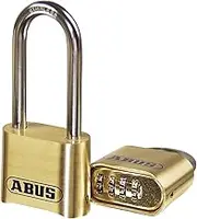 ABUS 180/50 Solid Brass Combination Padlock, Long Stainless Steel Shackle (2-1/2")