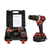Cordless Impact Hand Drill Screwdriver 710W Electric Drill Kit with 2 Battery