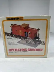 Bachmann HO Scale Operating Caboose w/ Pick Up Platform Santa Fe # 1428 SEALED