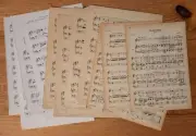 Vintage Music Sheet Themed Ephemera Scrapbooking Junk Journal Paper 12 Sheets