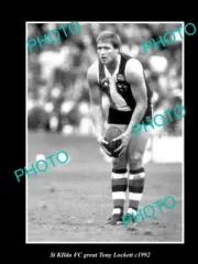 OLD POSTCARD SIZE PHOTO OF St KILDA FC GREAT TONY LOCKETT c1990s