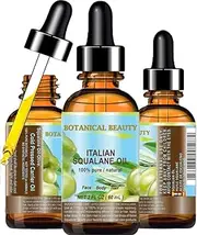 SQUALANE Italian. 100% Pure/Natural/Undiluted Oil. 100% Ultra-Pure Moisturiser for Face, Body & Hair. Reliable 24/7 skincare protection. 2 fl.oz- 60 ml. by Botanical Beauty.