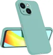 Longstong Mobile Phone Case Compatible with iPhone 13 Mini (5.4 Inches), Shockproof Personalised Slim Minimalist Design - Light Cyan