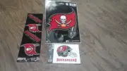 NFL Tampa Bay Buccaneers Decal Set The Quad, Helmet Static, Die Cut Window Decal