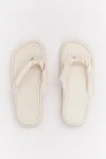 White Toe Post Chunky Sole Sandals