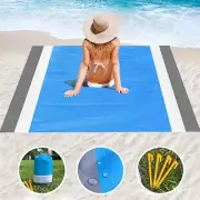 Beach Blanket Sandproof, Extra Large 79''×83'' Blue