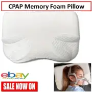 CPAP Memory Foam Pillow Contoured Neck Shoulder Support Side Sleeping w/ Bag