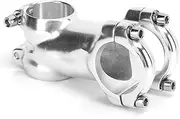 Stem 31.8mm Silver Stem Handlebar Extender, Bike Silver Stem Aluminum Alloy Bicycle Handlebar Stem for Road Bikes Cycling