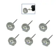 MOUNTED STEEL WHEELS 1" CRIMPED JEWELRY FOREDOM DREMEL ROTARY TOOL - PKg of 6