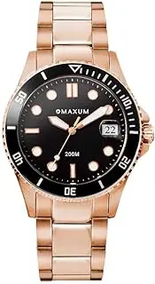 [MAXUM] Women's Liberty Rose Gold Case, Black Dial, Rose Gold Bracelet MW23200L03 Sport Watch, Black/Rose Gold, 35mm