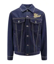 Off-White Logo Patch Denim Jacket M Black
