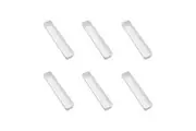 6x Madesmart Large Narrow Interlocking Bin Kitchen Organiser 39x8cm WHT RECT