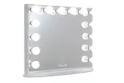 Large Frameless Hollywood Makeup Mirror with Sensor Touch Dimmer in White