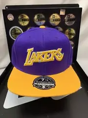 Los Angeles Lakers Mitchell & Ness “NBA Wool 2-Tone ” Fitted Hat Size 7-1/2