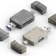 5 In 1 Alloy Type-C/USB Memory Card Reader TF/SD High Speed USB3.0 Card Reader