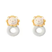 2x Jiggle & Giggle Plush Lion Rattle Soft Play Baby/Infant Kids Sensory Toy 0m+