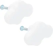 1Set Cloud Shaped Ceramic Pull Handles Elegant Drawer Knobs for Cabinets Dressers and Wardrobes Delicate and Smooth Finish Unique Home Decor