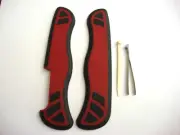 Genuine New Victorinox 111mm Swiss Army Knife Scales - Black & Red