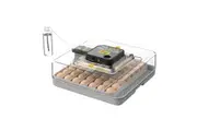 Auto Egg Incubator 48-60 Eggs Hatcher Breeder Automatic Turning Stop Humidity Control Hatching Chicken Duck Bird Quail Poultry Water Refill Candler