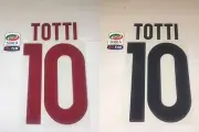 2989bis As ROMA 15/16 Official Name Set Home Away Totti 10 Patch Serie A Patch