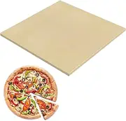 [SafBbcue] Square Cordierite Pizza Stone Ideal for Ooni Koda & Fyra 12 Uuni Pizza Oven Most Similar Size Oven and Grill 13.2" x 13.2" x 0.4" Ceramic Baking Stone BBQ Baking Accessories