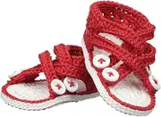 [Jefferies Socks] Baby-Girls Criss Cross Sandal Crochet Bootie
