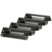 Four Pack Penn Elcom H1025 Die Cast Cabinet Corner Handle Black 5.91" x 2.25"