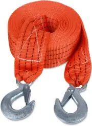 Tow Strap with Hooks 2in X20Ft Recovery Strap 10000LB Break Strengthened.