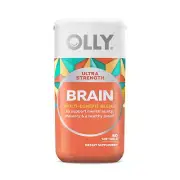 OLLY Ultra Strength Brain Softgels, Nootropic Supplement, 60 Ct