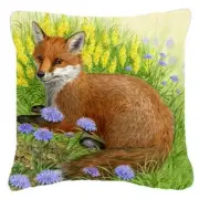 Carolines Treasures ASAD0788PW1414 Fox in Flowers by Sarah Adams Canvas Decor...