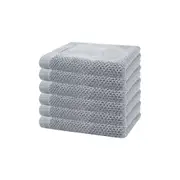 6pc Bambury Home Living Ultra soft Angove Face Washer Dream Cotton Woven 33x33cm