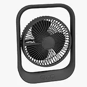 Aprafie Portable Table Fan Desktop Camping Fan - Whisper-Quiet & Gentle, Versatile LED Lighting, Lightweight & Adjustable, Convenient USB Charging