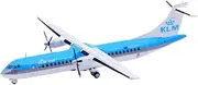 Pre-Built Model Aircraft 6CM for KLM Royal Dutch Airlines ATR-72-200 PH-XLH Scale Model Plane 1:400 Diecast Aircraft for Aviation Lovers Miniature Airplane Model
