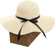 [SAXTZDS] Holiday Hat Seaside Big Brim Straw Hat Female Summer Beach Hat Small Fresh Foldable Sun Hat Sun Hat
