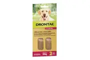 Drontal Allwormer Chewables For Dogs Up To 35Kg (RED) 20 Chews