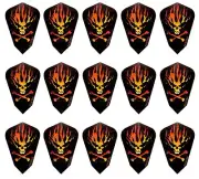 5 New Sets Harrows Fantail Dart Flights - Ships w/ Tracking - Flaming Skull