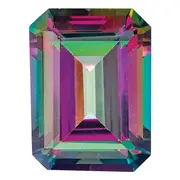 Gemstone Azotic Coated Mystic Topaz 12X10mm Emerald Cut