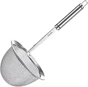 Sturdy and Safe Noodle Strainer Spoon Mesh Colander Spoon Hanging Loop for Easy Use