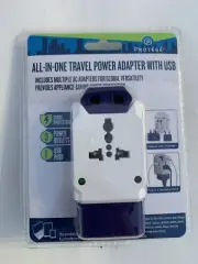 NEW!! Protege Global All In One Travel Power Adaptor / Surge Protector
