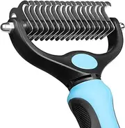 IFAN™ Professional 2 in 1 Pet Comb Cat Brush Dog Brush Cat Grooming Comb Dog Grooming Comb Remove Fleas Knot-Open Carding Flying Hair Removing Tools for Long Short Hairs Dogs Cats 09 17t (Blue)