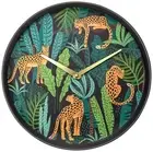 NeXtime 30cm Urban Jungle Silent Analogue Round Clock Wall Decor Leopard Print