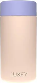Luxey 12oz Reusable Stainless Steel Coffee Cup – 100% Plastic-Free, Dual Wall Insulated Travel Mug – Leakproof, Sustainable, Easy to Clean - Peach (Periwinkle)