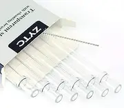 Plastic Straws for YETI, Reusable Clear Transparent Straight Drinking Straws, Set of 6 with 2 Cleaning Brushes
