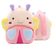 ANYKIDZ 3D Pink Butterfly Kids School Backpack Cute Cartoon Animal Style Children Toddler Plush Bag Perfect Accessories For Baby Girls and Boys