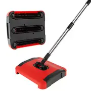Carpet Floor Sweeper with Horsehair Manual Carpet Sweeper Cleaner▽