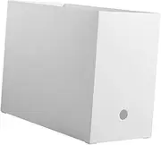 COHEALI File Organizer for Office Document Storage Boxes with Lid Storage Boxes Stackable Cube Storage Shelf Bin Storage Stackable Boxes File Folder Holder Monitor Supplies Plastic White