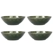 Mikasa Jardin 4 Piece Stoneware Pasta Bowl Set 20cm Green
