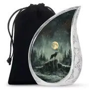 Wolf Howling Large Urn For Human Ashes - Urn For Ashes For Women - 10 Inch
