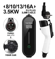Electric Car Charger Type 2 32A 16A Charger Type 1 EV Charger Portable Electric Vehicle Charging Cable GBT for Tesla BYD TYPE 1 3.5KW 16A