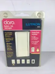 LUTRON CA-1PSH-WH White Light Switch Single Pole 15A 48.
